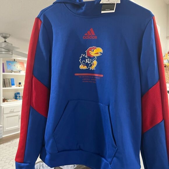KU JAYHAWKS PULLOVER HOODIE - ROYAL BLUE - Picture 1 of 6